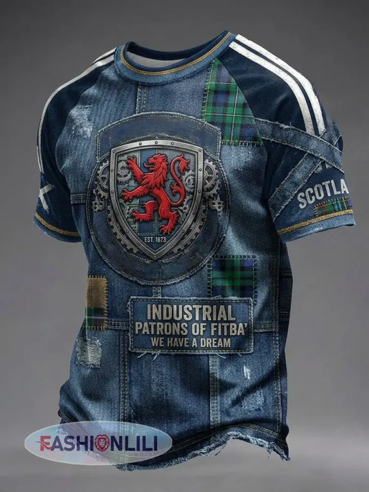 Unisex UK Scotland Football Lover 2026 Printed T-shir - Blue / S