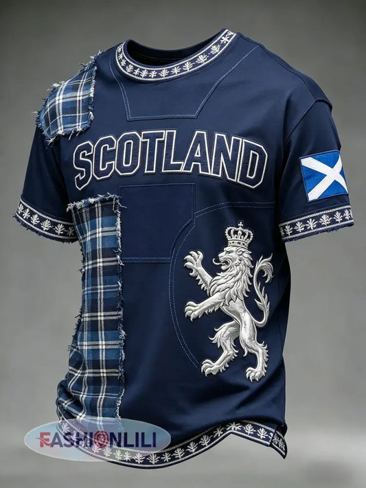 Unisex UK Scotland Football Lover 2026 Printed T-shirt - Blue / S