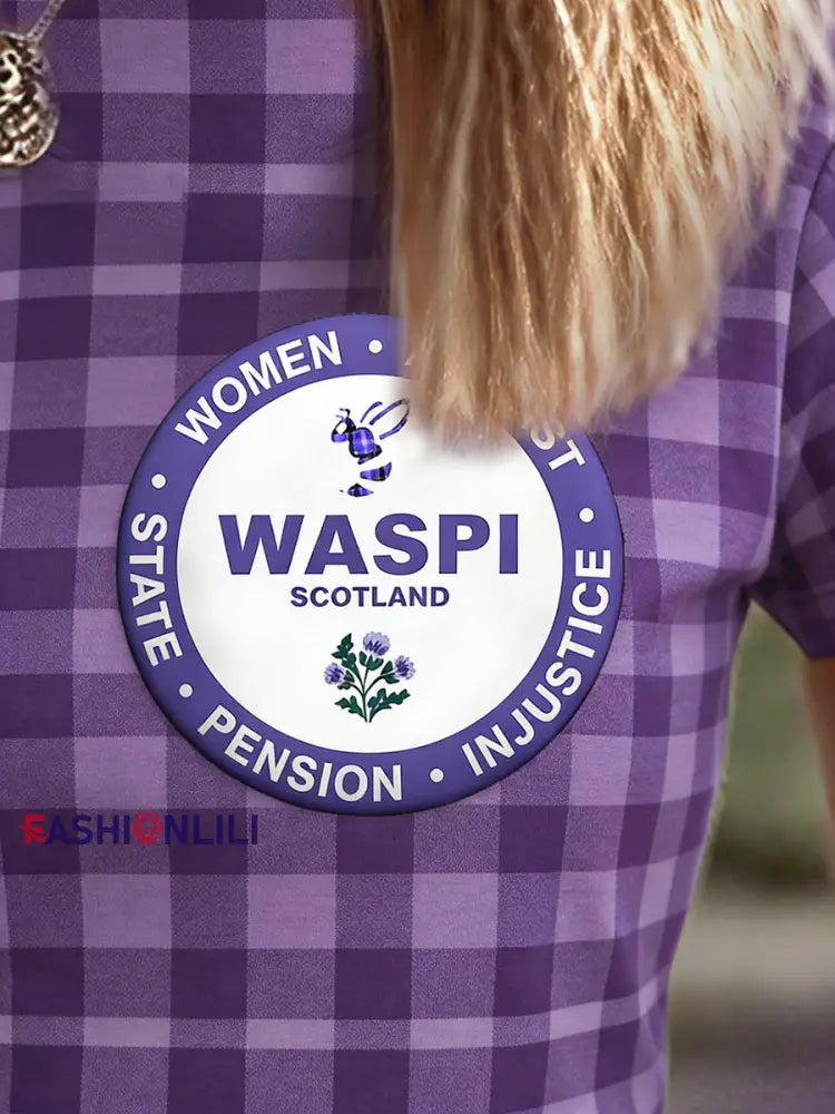 WASPI Bee Scotland Print Pins Purple / ONE