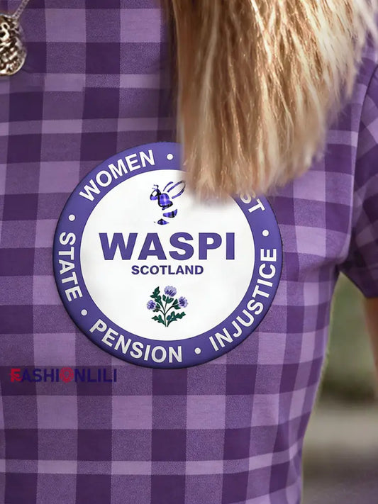 WASPI Bee Scotland Print Pins Purple / ONE