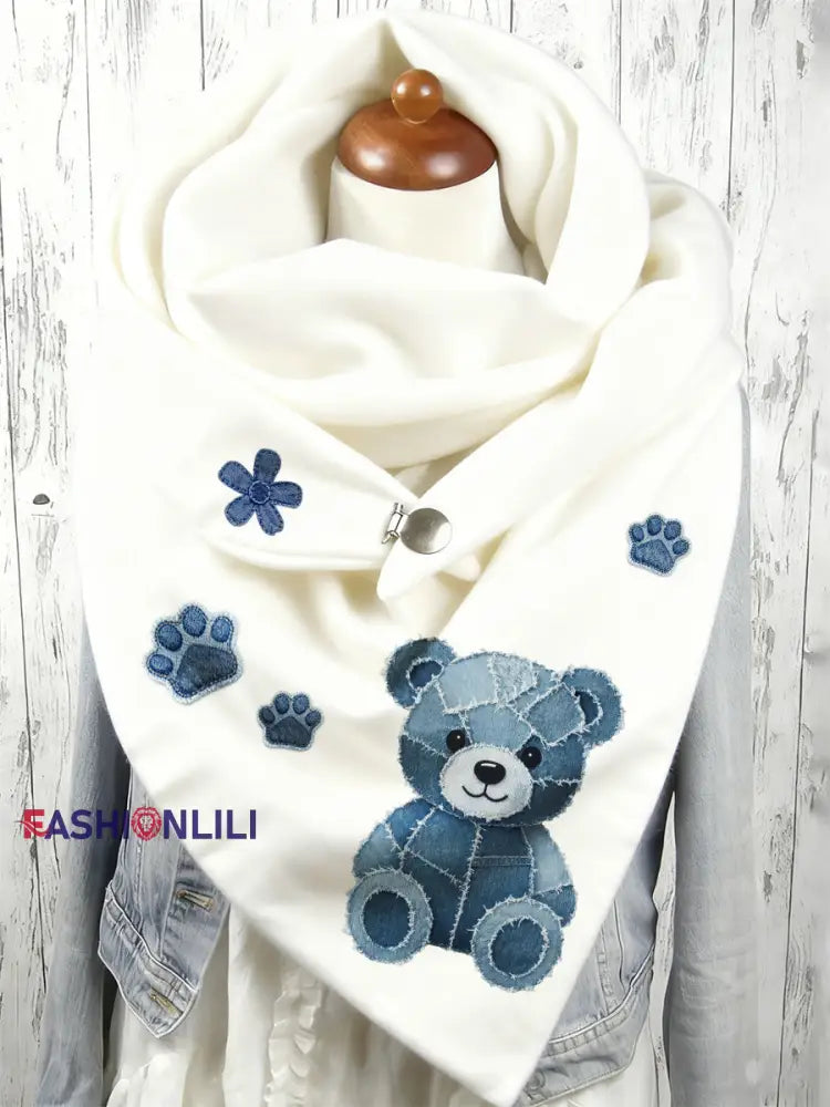 Women’s Animal Art Print Long Scarf A / ONE