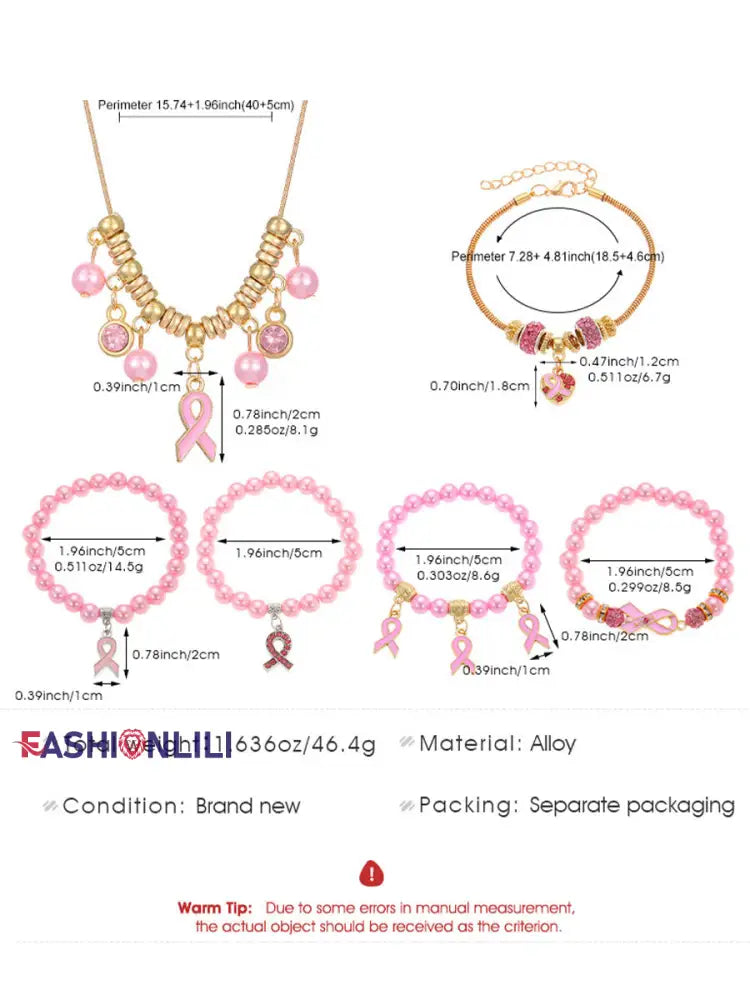 Women’s Breast Cancer Awareness Pink Ribbon Accessories