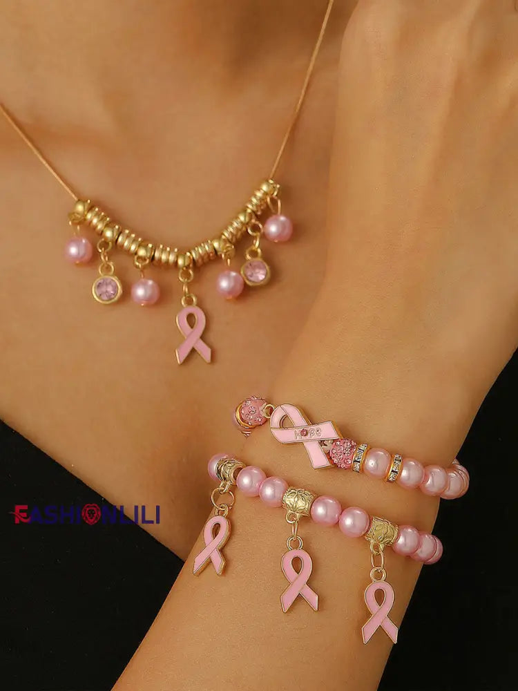 Women’s Breast Cancer Awareness Pink Ribbon Accessories