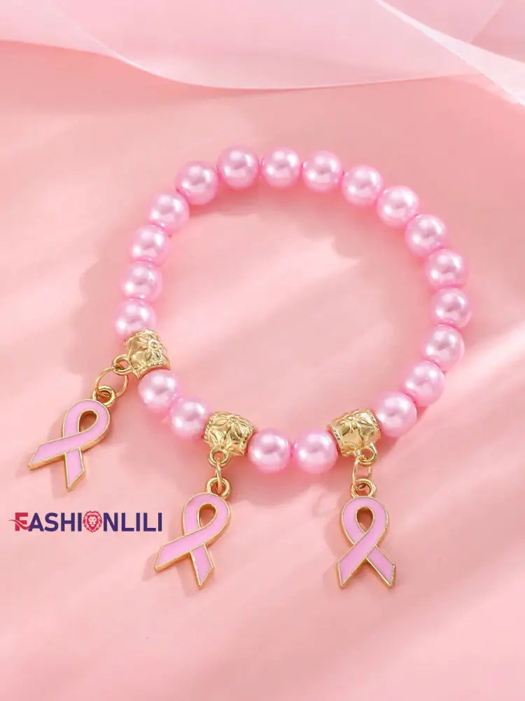 Women’s Breast Cancer Awareness Pink Ribbon Accessories C / ONE