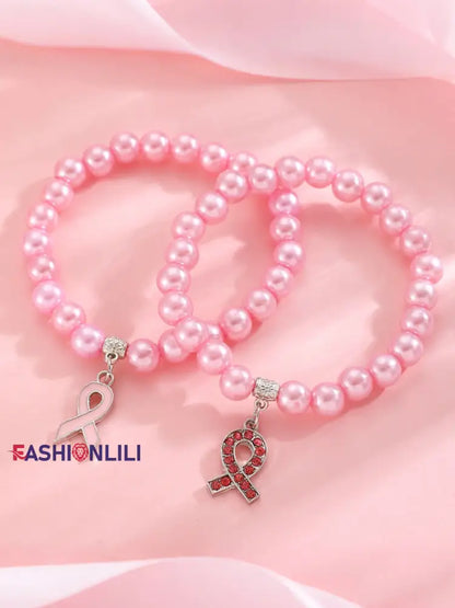 Women’s Breast Cancer Awareness Pink Ribbon Accessories D / ONE