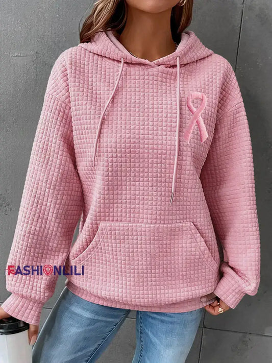 Women’s Breast Cancer Awareness Pink Ribbon Hoodies Pink / S