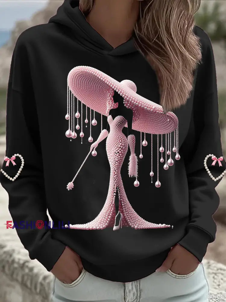 Women’s Breast Cancer Awareness Sweatshirt Black / S