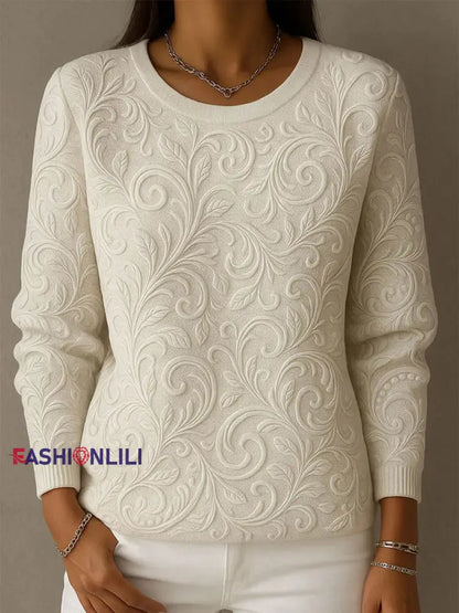 Women’s Breast Cancer Floral Tops Beige / S