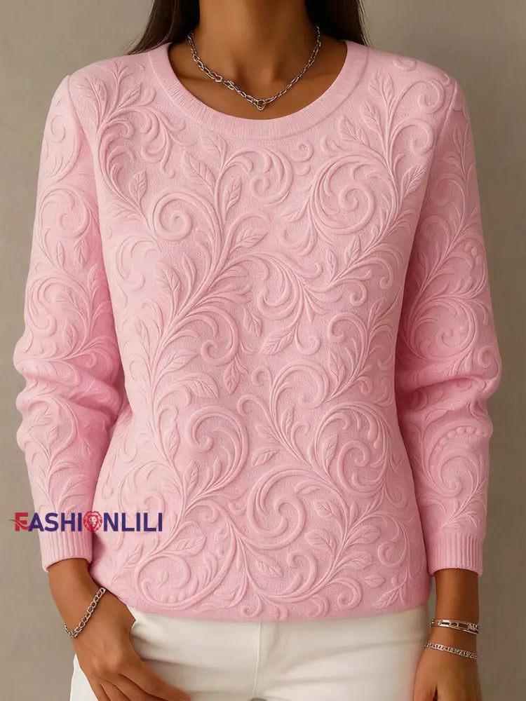 Women’s Breast Cancer Floral Tops Pink / S