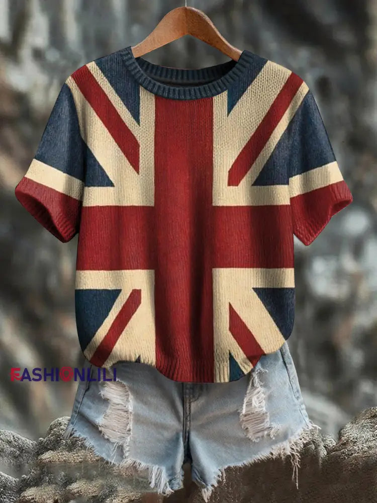 Women’s British Flag Short sleeved T shirt As picture / S
