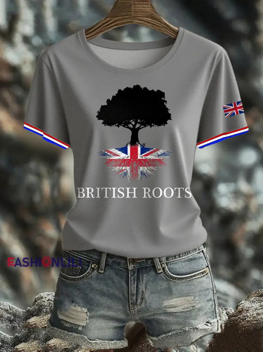 Women’s British short-sleeved T-shirt As picture / S