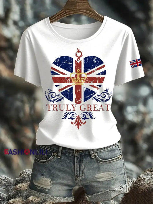 Women’s British short-sleeved T-shirt White / S