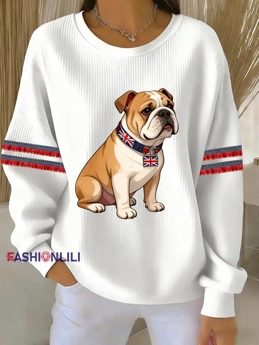 Women’s British Style Printed Casual Sweatshirt A / S