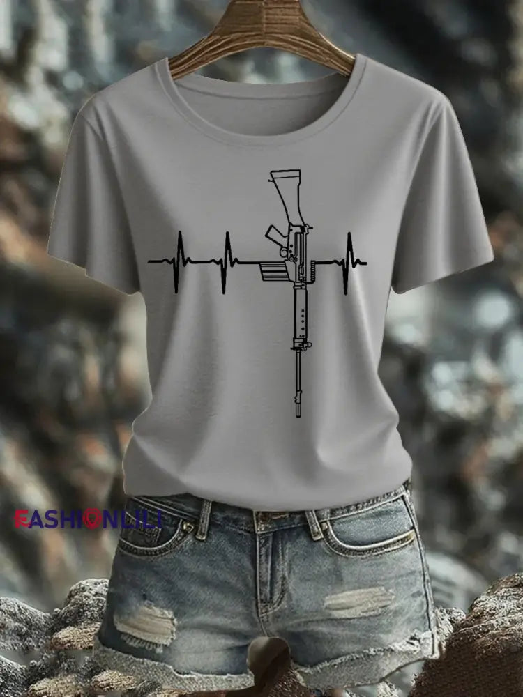 Women’s British Veteran Iron On Short Sleeve T Shirt Light Gray / S
