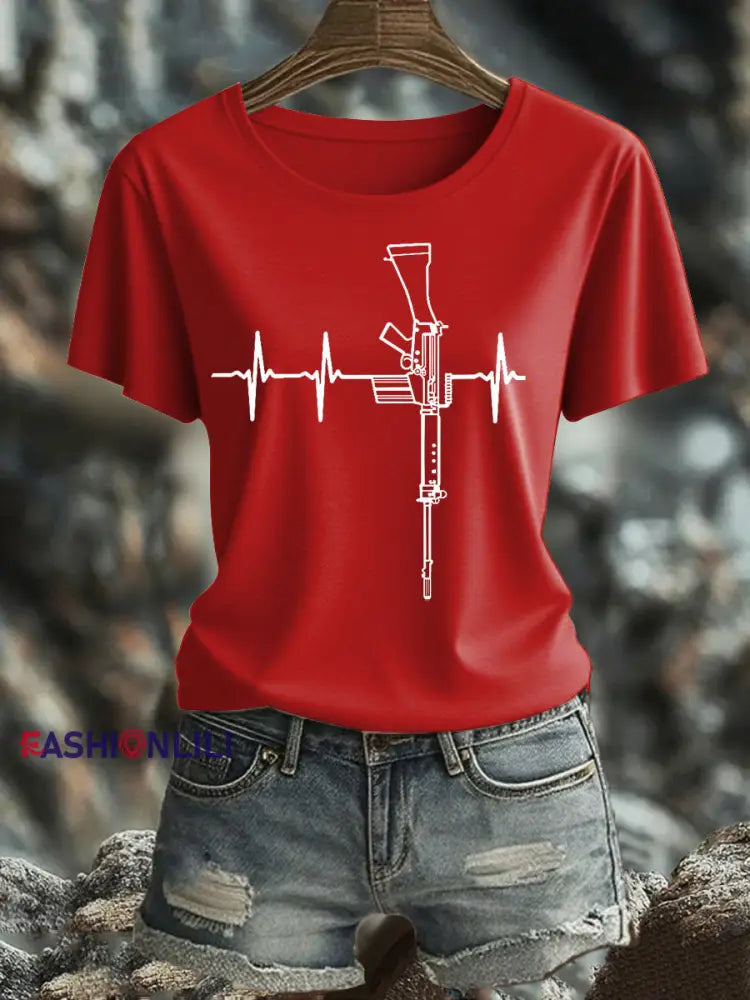 Women’s British Veteran Iron On Short Sleeve T Shirt Red / S
