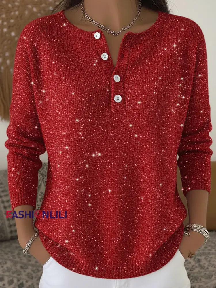 Women’s Christmas Casual Tops Red / S