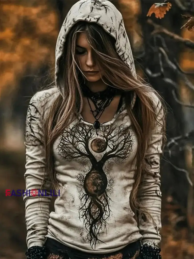 Women’s Clothing Viking Tree of Life Tops As picture / S