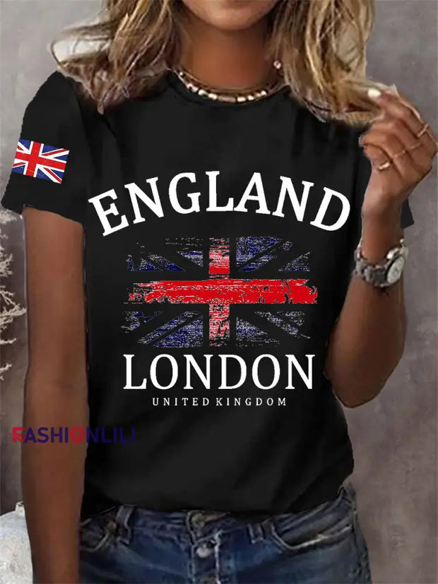 Women’s England Casual Tee Black / S