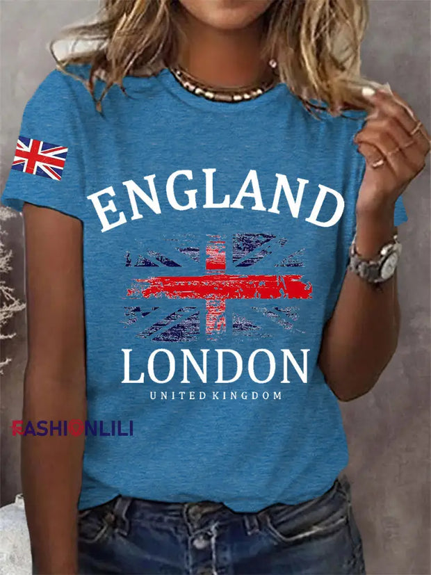 Women’s England Casual Tee Blue / S