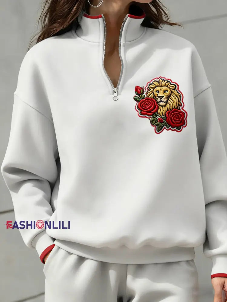 Women’s England Rugby Lover Printed Sweatshirt White / S