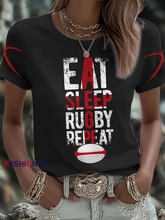 Women’s England Rugby Lover Roses Printed T-Shirt Black / S