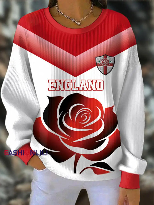 Women’s England Rugby Roses Lover Printed Sweatshirt White / S
