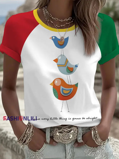 Women’s ’Every little thing is gonna be alright’ T-shirt White / S