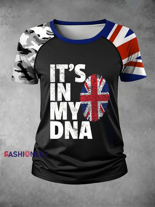 Women’s Flag of the United Kingdom It’s in my DNA T-shirts Black / S