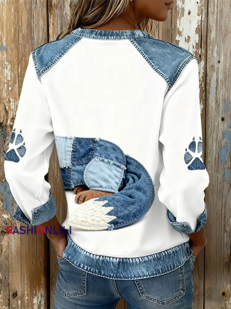 Women’s Fox Print Sweatshirts