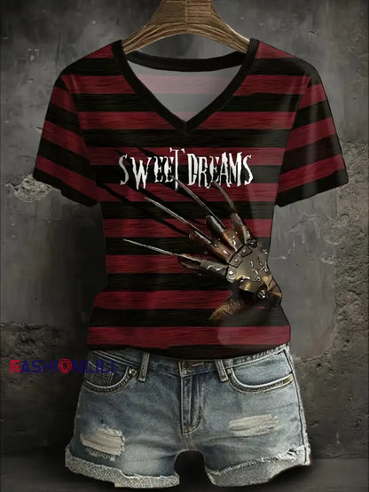 Women’s Halloween Horror Sweet Dreams Printed T-shirt