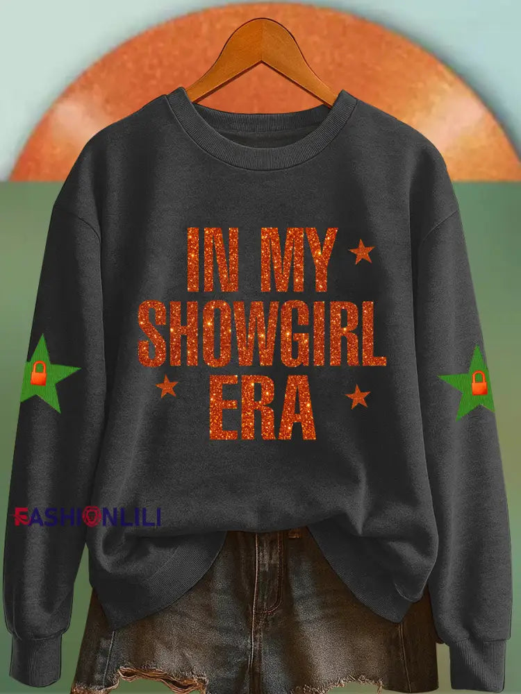Women’s In My Showgirl Era Sweatshirt Dark Gray / S