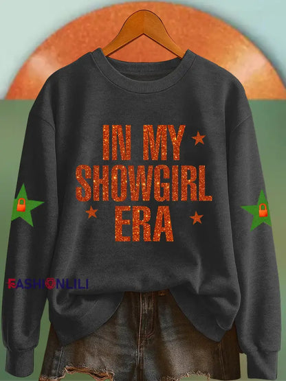 Women’s In My Showgirl Era Sweatshirt Dark Gray / S