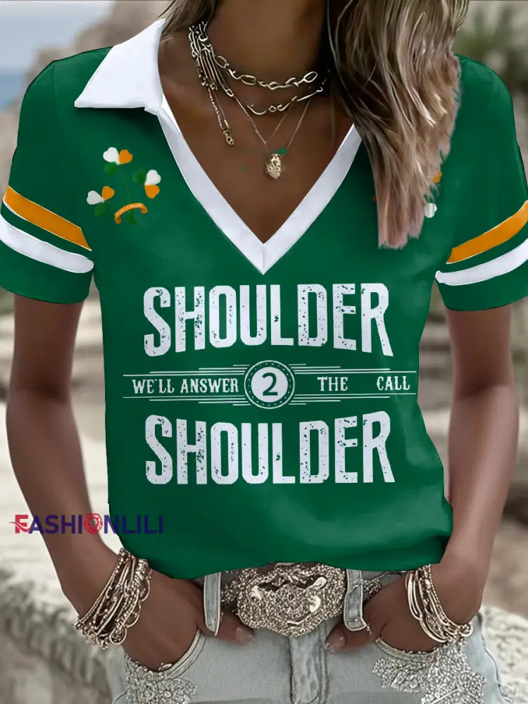 Women’s Ireland Rugby Lover Printed T-shirt Green / S