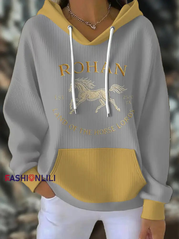 Women’s JRR Rings Books Lover Printed Hoodie Light Gray / S