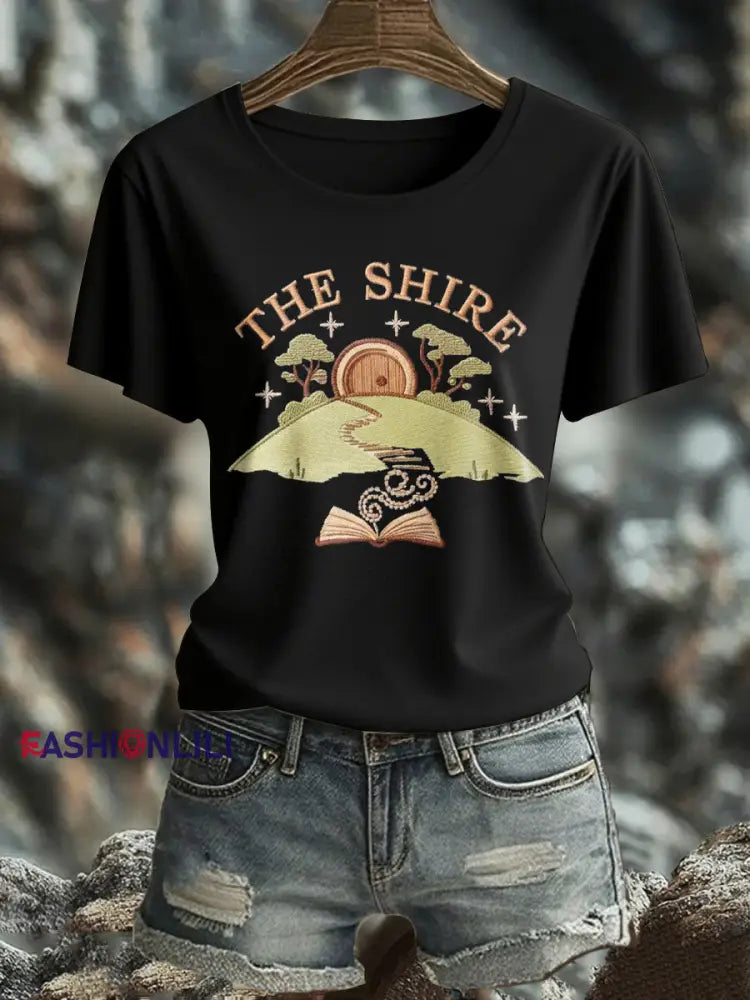 Women’s JRR Rings Books Lover Printed T-shirt Black / S