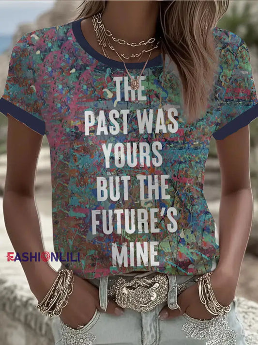 Women’s Lemon Roses Music Lover Printed short-sleeved T-shirt As picture / S