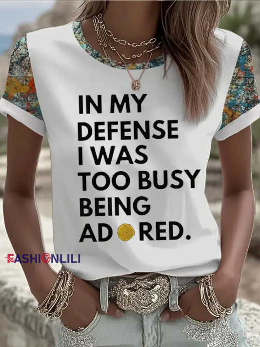 Women’s Lemon Roses Music Lover Printed short-sleeved T-shirt White / S