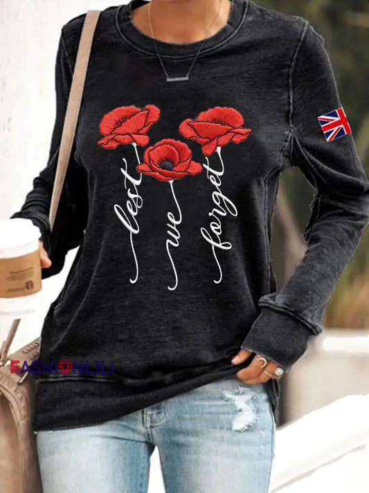 Women’s Lest We Forge Sweatshirt Black / S