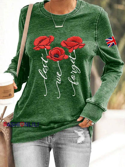 Women’s Lest We Forge Sweatshirt Green / S