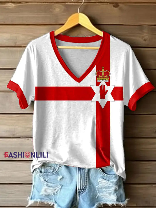 Women’s Northern Ireland Printed Casual T-Shirt White / S