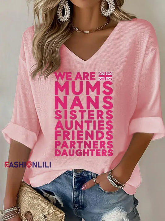Women’s Pink Ladies Unite Waffle T shirt Pink / S