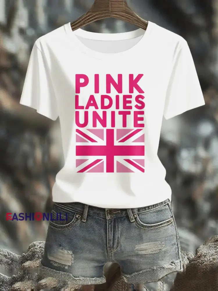 Women’s Pink Ladys Unite short sleeved T shirt White / S