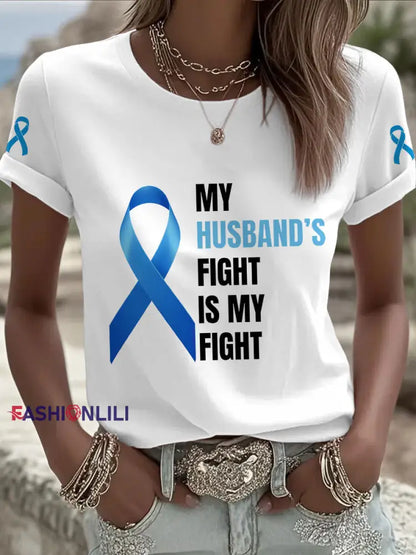 women’s prostate cancer awareness wife t shirts White / S
