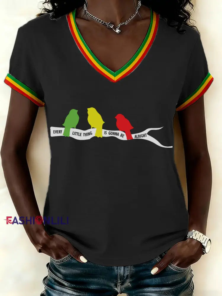 Women’s Reggae T-shirt Black / S