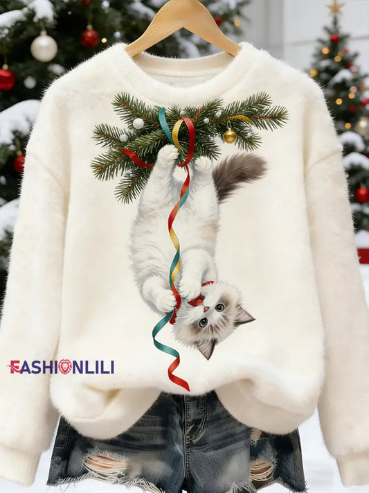 Women’s Retro Animal Art Print Comfortable Flannel Top A / S