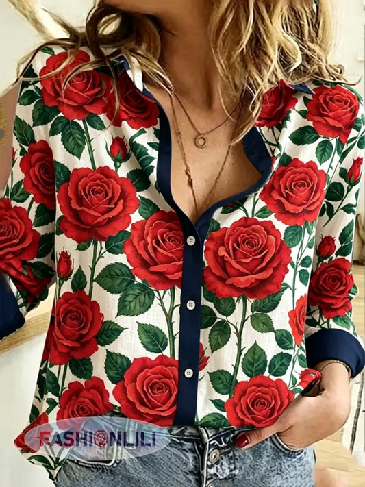 Women’s Rose Print shirts - A / S