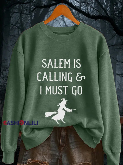 Women’s “Salem is calling and I must go” Sweatshirt Green / S