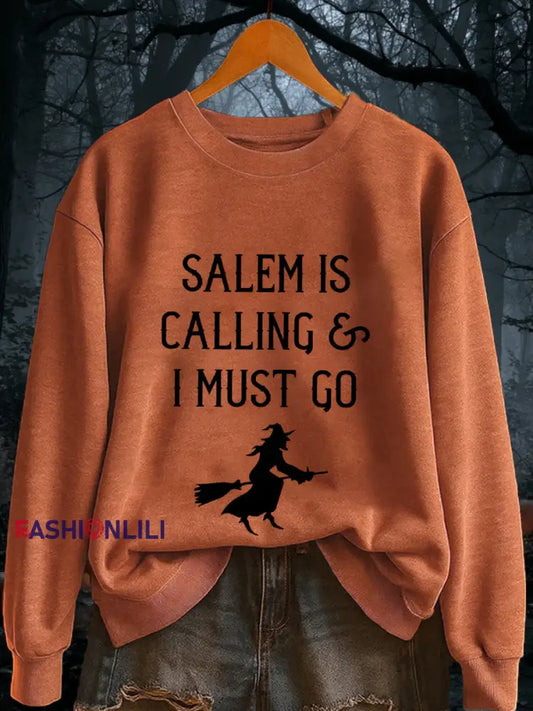 Women’s “Salem is calling and I must go” Sweatshirt Orange / S