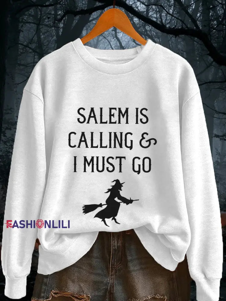 Women’s “Salem is calling and I must go” Sweatshirt White / S