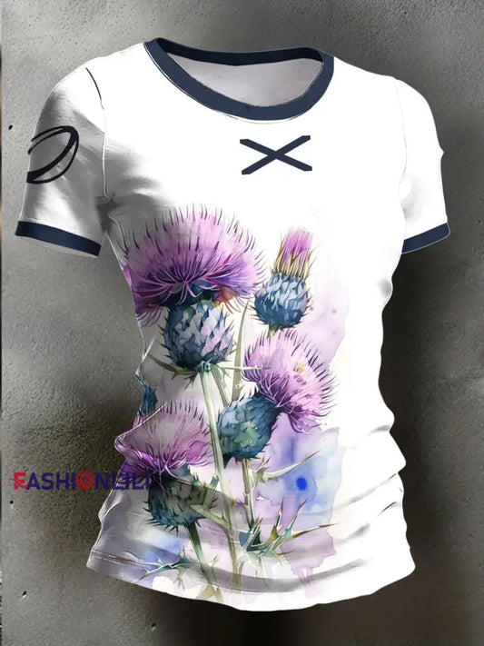 Women’s Scotland Rugby Lover Printed T-shirt White / S